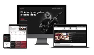 Screenshots of CG Guitar website on various devices