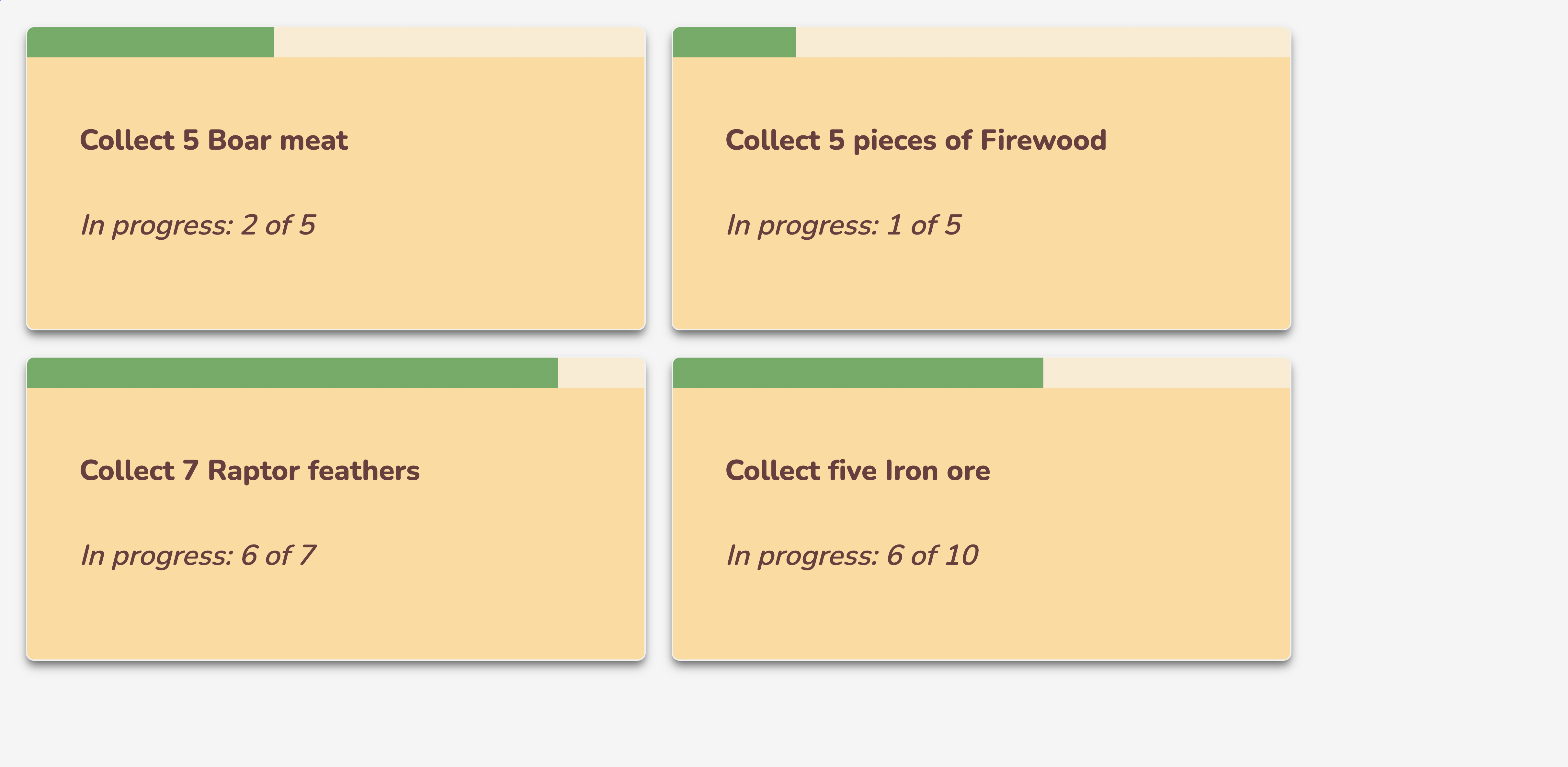 Building progress indicator cards with a single css property 